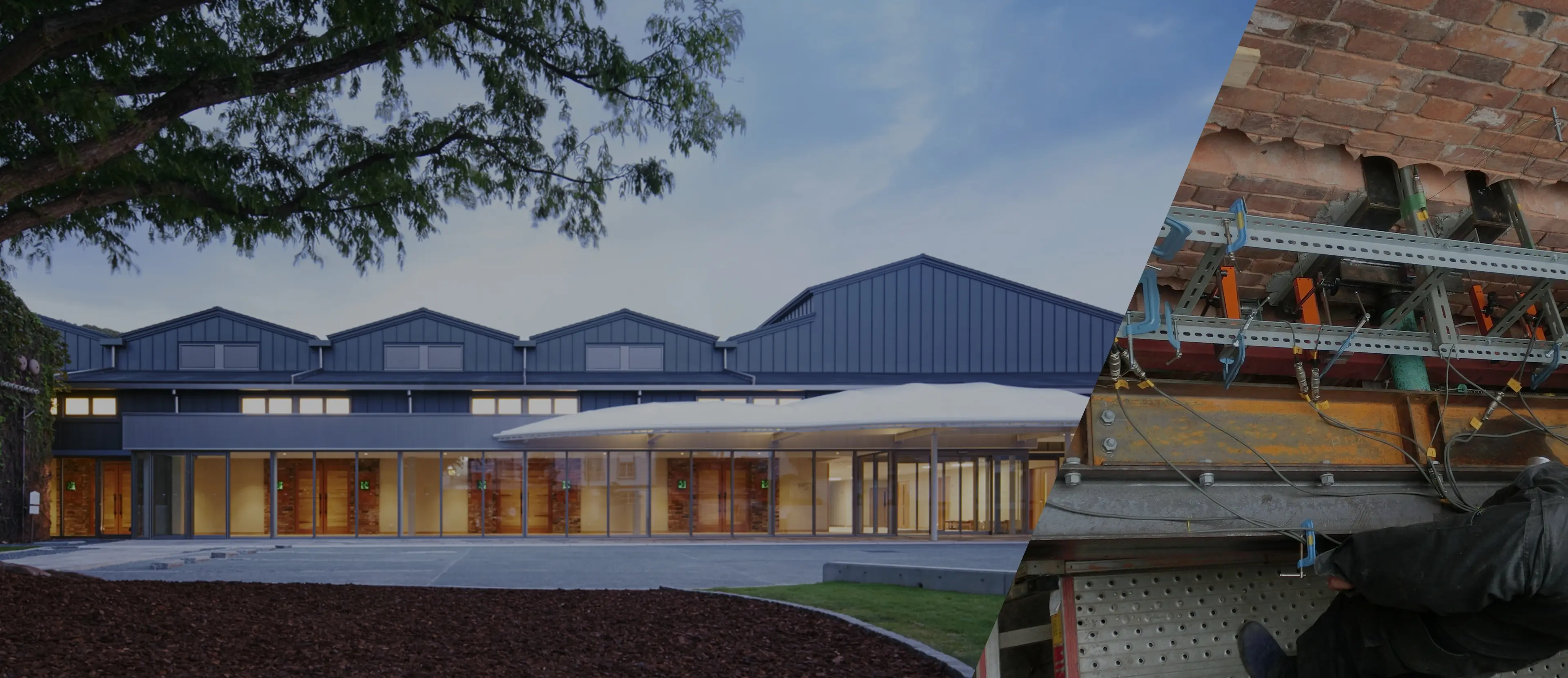 歴史的建物のコンバージョンとレンガ壁保存